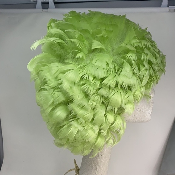 Vintage Real Feather Net Elastic Hat main image 8